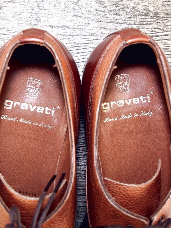 $695 Neiman Marcus GRAVATI Italian Oxford 9 M Tan/Cognac 18754 * add $15 Trees main image 15